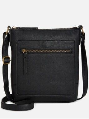 Style & Co Hudsonn North South Crossbody Black